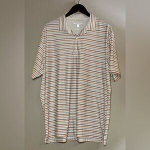 Hickey Freeman Men’s 3-Button Striped Polo Shirt Size XL